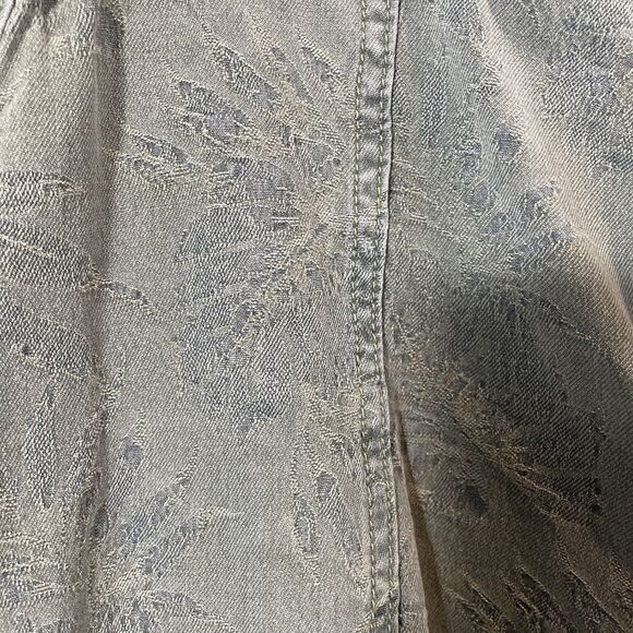 Anthropologie The Wanderer Green Floral Tone On Tone Pants Size 32 - Picture 3 of 9